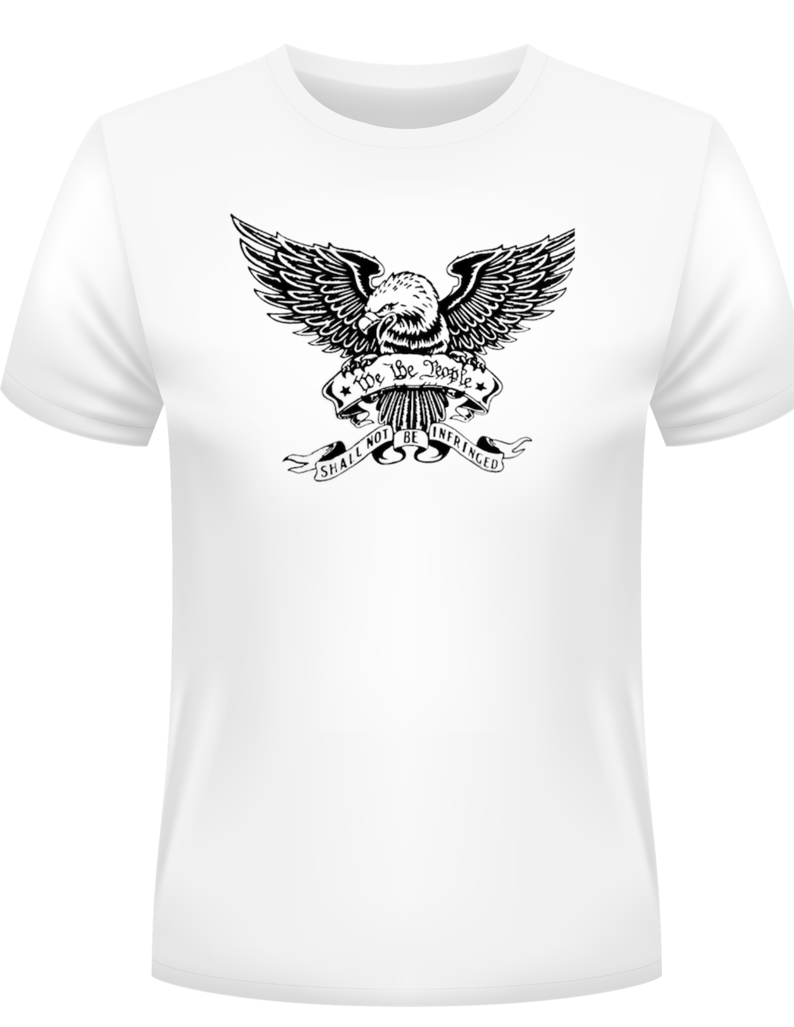 Infringed White T-shirt/ Black Print