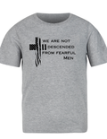 We Are Descended Grey T-shirt/ Black Print